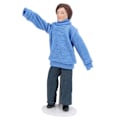 Pikkukuva 6 / 8: 1:12 Nukkekoti Nuori mies Figuurit Miniatyyri Posliini Ihmiset Sinisellä Puserolla Koristelu