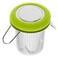 Miniatyrbillede 3 af 5: Sammenklappelig Teinfuser i Rustfrit Stål med Fint Masket Filter til Løse Blade Te og Kaffe Grøn Farve