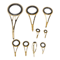 Miniatyrbilde 1 av 8: 9PCS fiskestangspiss guide reparasjonssett rustfritt stål keramisk ring stangspiss guide erstatningssett