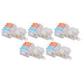 Miniatyrbilde 7 av 8: 5 STK ledningshurtigkobling Break Free Plug and Pull T Type Splitter Terminal Block T24C 250V 32A