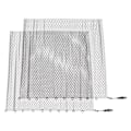 Miniatyrbillede 2 af 8: Pejs Mesh Skærm Gardin 2 Brede Paneler Hængende Udskiftningsskærme til Hjem Brændeovn Pejs Sort 24x20in