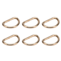 Miniatyrbillede 7 af 8: 100 stk. D-ringe i jernmateriale, udsøgt bred anvendelse, robuste og holdbare metal D-ringe til tøj, rygsæk, taske, guld