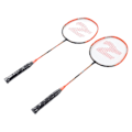 Miniatyrbillede 4 af 8: 1 par badmintonketsjer i carbonlegering - integrerede badmintonketsjere med opbevaringspose til træning og konkurrence