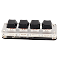 Miniatyrbild 3 av 8: Röd Switch Makro Tangentbord Plug and Play Ergonomiska anpassade rattar USB minitangentbord för stationär PC 4 tangenter