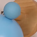 Miniatyrbillede 2 af 5: Væglampe Enkel Tegneserie Model Kvart Butt Sød Smuk Væglampe til Soveværelse Ingen Pære Himmelblå