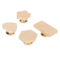 Miniatyrbillede 5 af 8: 4 stk frostet stempelhoved blankt forskellige former Holdbart kobber lys voksforsegling stempelhoved til DIY Craft konvolutfremstilling