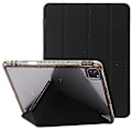 Miniatyrbillede 1 af 5: Tablet cover til iPad Pro 11 (2018) / (2020) / (2021) / (2022) / iPad Air (2020) / (2022) origami tri-fold stand læder+ klar akryl cover-B6 Sort