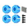 4 st/set 12 mm 7.0 Hjul Hex Drive Adapter Nav RC Modell Fordon Tillbehör Med Stift & Skruvar