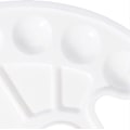 Miniatyrbillede 2 af 3: Hvid Oval Plastik Malepalet Zekai