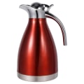 Miniatyrbild 1 av 2: Rostfritt Stål Kaffekanna Dubbelväggad Vakuumisolerad Termoskanna Varmvattenflaska 1.5L Röd
