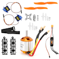 Miniatyrbillede 7 af 8: 2217 KV1250 Motor 8060 Propeller Styremotor 40A XT60 ESC til RC Helikopter