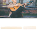 Miniatyrbild 5 av 8: Sadel i elfenben av kohorn till 6-strängad akustisk gitarr