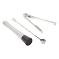 Miniatyrbild 3 av 8: Bartender Kit Bar Tool Set i rostfritt stål Cocktail Jigger Muddler Bar Spoon Ice Tong för Bartending Drink Mixing