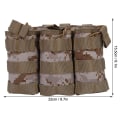Miniatyrbild 7 av 8: Triple Open Top Magazine Molle Pouch Militärväska för väst utomhustillbehör (DD)