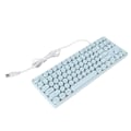 Miniatyrbillede 3 af 8: Gaming Keyboard USB Rundt 87 taster Farverigt Baggrundsbelyst Ergonomisk Mekanisk Touch Wired Keyboard til Desktop Laptop PC Blå