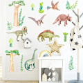 Miniatyrbild 3 av 5: En uppsättning Dinosaurie Växter Väggdekaler Väggdekor för Sovrum Vardagsrum Kontor