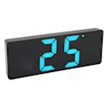 Miniatyrbild 4 av 8: Digital väckarklocka USB batteridriven Stort blått nummer Desktop LED-spegelklocka med Temp Display för kontor i sovrummet