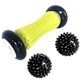 Miniatyrbillede 1 af 4: Dyb Vævs Massagebold og Rulle til Plantar Fasciitis Fodaflastning Inkluderer 2 Massagebolde til Ryg og Fodterapi