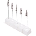 Miniatyrbillede 4 af 5: Cube Memo Clips Sæt - 10 stk Hvide Alligator Clip Holdere til Fotos og Nummerkort