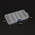 Miniatyrbillede 5 af 8: 5 rum Fly Lure Box Fiskeri Grej Opbevaringsboks Ske Søm Bait Grej Etui