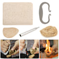 Pikkukuva 5 / 8: High-Carbon Steel Fire Striker Flint Stone Fire Starter Outdoor Survival Tools Set