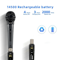 Miniatyrbillede 4 af 5: UHF Mikrofon Konverter XLR Sender Modtager 640-690MHz