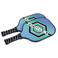 Miniatyrbild 2 av 8: 2 st Pickle Ball-paddel Slitstarkt Kol PE Bekvämt Grepp Lätt Pickle Ball-set med 4 Bollar för Utomhus Hem Hexagonal