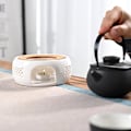 Miniatyrbillede 3 af 8: Te-service Varmeovn Varmt Tekande Keramisk Varmeovn Stearinlysovn Keramisk Hvid Tekande