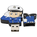 Miniatyrbillede 7 af 8: U Disk Cartoon Creative Flexible Plastic Portable til Windows 98 / Me / 2000 / XP USB2.0Policeman 32G