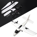Miniatyrbilde 8 av 8: DIY Fixed Wing Airplane Glider Drop-Resistant Fjernkontroll Fly RC-fly (uten LED)