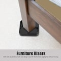 Miniatyrbilde 2 av 8: 8 stk sett sklisikre møbelbenpute matte for bord skrivebord seng sofa stoler (svart)