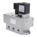 Miniatyrbild 4 av 8: 2-positions 5-vägs magnetventil Enkel elektrisk kontroll pneumatisk utrustning G1/8in K25DH-6AC 220V
