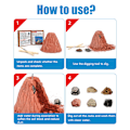 Miniatyrbillede 6 af 8: Vulkan Rock Mineral Dig Kit til børn Vulkansten Gravning Legetøj DIY Arkæologisk Vulkan Model Legetøj