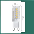 Miniatyrbillede 2 af 4: G9 LED Pærer, 3W, Varm Hvidt Lys Uden Flimmer 220V (86-265V) til Soveværelse Stue Køkken Have, Ikke-Dæmpbar, Pakke med 10, 3000K
