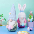Miniatyrbild 2 av 5: Gnomdocka, Handgjord Plyschtomte, Handgjord Dekorationsprydnad, Söt Liten Dvärgkanin Ansiktslös Påsk Heminredning - GSL grön