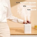 Miniatyrbild 4 av 5: Mini Portabel Batteridriven Luftfuktare, 28dB Tyst, Dubbla Spraymunstycken, 5 Spraylägen med Strömindikator & Automatisk Avstängning Grön