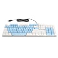 Miniatyrbillede 4 af 8: 104 Taster Mekanisk Gaming Keyboard 28 Baggrundsbelysningstilstande Blå Switch Plug and Play RGB Kablet computertastatur til Windows til Linux Blå Hvid