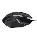Miniatyrbild 7 av 8: Gaming Mouse RGB Glödande Andningsljus 1600 DPI 3D Scroll Wheel Ergonomisk trådbunden USB Datormus för PC Le noir