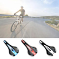 Miniatyrbild 2 av 5: Cykelstol Cykelsadel Ersättning med Memory Foam-kudde Cykelsadel Vit röd