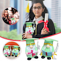 Miniatyrbilde 5 av 5: Eksamensnisse Dukke Dekor Polyester Eksamen Nisse Gonk Ansiktsløs Myk Plysj Alv Dverg Ornament