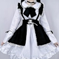 Miniatyrbilde 3 av 3: Cafe Cosplay Maid-antrekk for kvinner og menn - Anime Lolita-forklekjole Kvinne-M