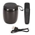 Miniatyrbild 1 av 8: Mikrofon Bluetooth-högtalare RGB-ljus Mini Karaoke-maskin med en mikrofon för hushållspart i svart