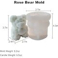 Miniatyrbillede 2 af 4: 3D Teddy Bear Silikoneform - Perfekt til mors dags gave, bryllupsdekoration og kærlighedslysfremstilling