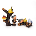 Miniatyrbillede 5 af 8: 4 stk./sæt Plænehavegård Resin Høj Simulation Fugl Dekoration Dyre Ornament