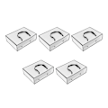 Miniatyrbilde 1 av 8: 5 stk hvite papirposer med bredere håndtak svart kantdekor mote miljøvennlig gjenbrukbar gavepose for bryllupsshopping