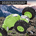 Miniatyrbilde 7 av 8: 1:12 Stuntbil Dobbeltsidig Firehjulsdrift Deformasjon Fjernkontroll Crawler ModellGrønn