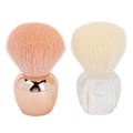 Miniatyrbilde 2 av 8: 2 stk. Sminke Blush Brush Profesjonell Bærbar Elegant Myk Syntetisk Fiber Løs Pudderbørste for Kvinner
