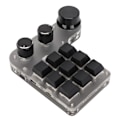 Miniatyrbilde 5 av 8: Mini tilpasset tastatur 9 taster 3 knapper programmerbar RGB bakgrunnsbelyst programmering makro tastatur for dataspill programvare svart