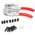 Miniatyrbillede 3 af 7: 1 stk. Håndholdt Power Punch Kit Rustfrit Stål Jern Plast Hulpunch Tang-sort+rød (Skallfarven sendes tilfældigt)