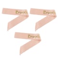 Miniatyrbillede 7 af 8: 3 stk. Brud til at være Sash Pink Dobbeltsidet Satin Stof Elegant Komfortabel Touch Glossy Font Design Bryllup Tilbehør